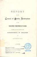 1896 Report of the Council of Public Instruction of the North-West Territories of Canada