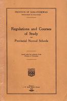 1928 Regulations and courses of study for Provincial Normal Schools
