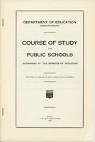 1921 Course of study for public schools