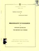 1970 Bibliography of Resources for Division III English : The Writer's Self-Starter