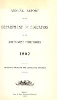 1902 Annual Report of the Department of Education of the North-West Territories