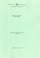 1969 Program of Studies for the High School: History of English Literature Grade XII