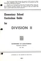 1965 Elementary school curriculum Guide for Division II