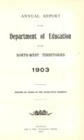 1903 Annual Report of the Department of Education of the North-West Territories