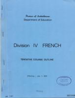 1970 French: Division IV: Tentative Course Outline