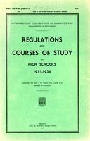 1935 Regulations and courses of study for high schools