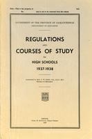 1937 Regulations and courses of study for high schools 1937-1938
