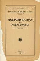 1926 Programme of study for public schools