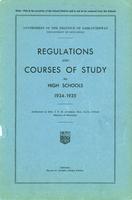 1934 Regulations and courses of study for high schools