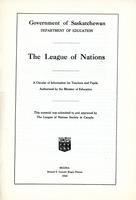 1932 League of Nations. A circular of information for teachers and pupils