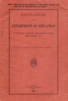 1921 Regulations of the Department of Education governing schools organised under the school act.