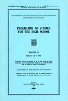 1950 Programme of studies for the high school. Bulletin B