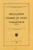 1932 Regulations and courses of study for vocational schools