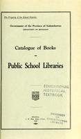 1929 Catalogue of books for public school libraries