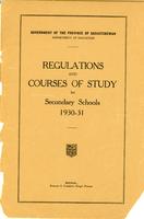 1930 Regulations and courses of study for secondary schools
