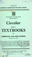 1968 Circular relative to textbooks for elementary and high schools