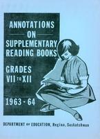 1963 Annotations on supplementary reading books. Grades VII-XII