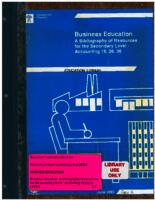 1992 Business education : a bibliography of resources for the secondary level - accounting 16,26,36