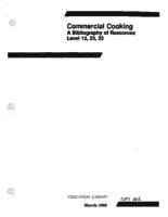 1992 Commercial cooking : a bibliography of resources : level 13,23,33