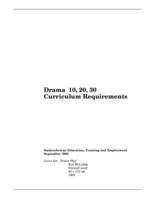 1993 Drama 10,20,30 : curriculum requirements