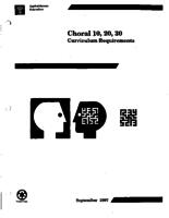 1997 Choral 10,20,30 : curriculum requirements