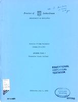 1969 Division IV Home economics (Grades XI & XII) Advanced foods I  - Tentative outline