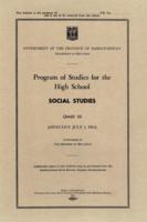 1963 Program of studies for the high school. Social studies, grade XII