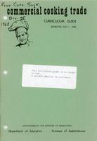 1968 Commercial cooking trade Curriculum Guide.