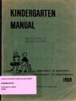 1959 Kindergarten Manual