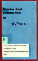 1964 Elementary School Curriculum Guide for Division I